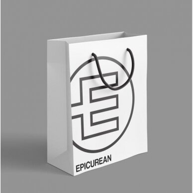 White colour 50 EUR EPICUREAN.LT Gift Card Box with Ribbon 3