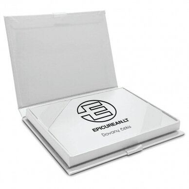 White colour 50 EUR EPICUREAN.LT Gift Card Box with Ribbon 2