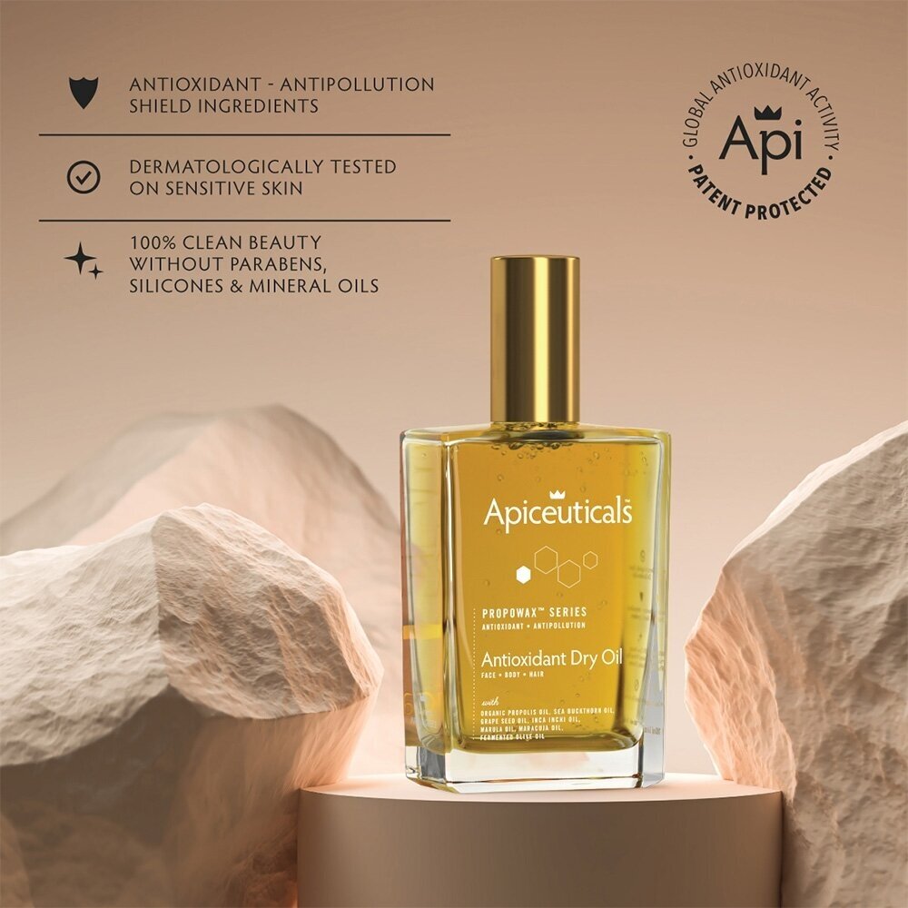 ANTIOKSIDACINIS SAUSAS AIEJUS "veidui-kūnui-plaukams- APICEUTICALS" 100 ML 1