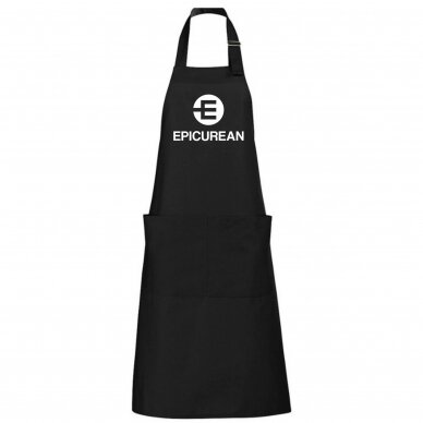 EPICUREAN.LT UNIVERSAL LONG APRON WITH TWO POCKETS IN BLACK