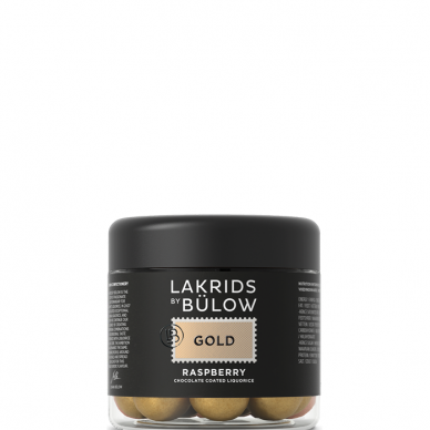 GOLD - RASPBERRY CHOCOLATE COATED LIQUORIC "LAKRIDS BY BÜLOW" 125 G