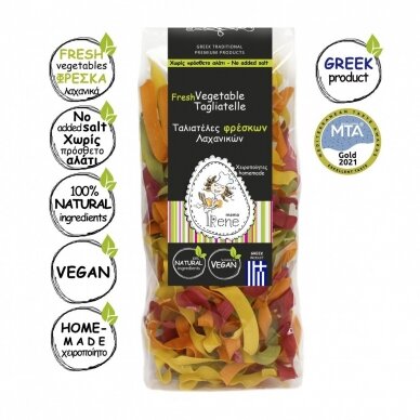 SILVER AWARDED HOME MADE VEGETABLE TAGLIATELLE WITHOUT SALT "MAMA IRENE" 400G 4